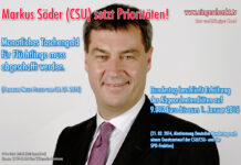 Herr Söder (CSU) setzt Prioritäten! Markus Söder - CSU - Diätenerhöhung
