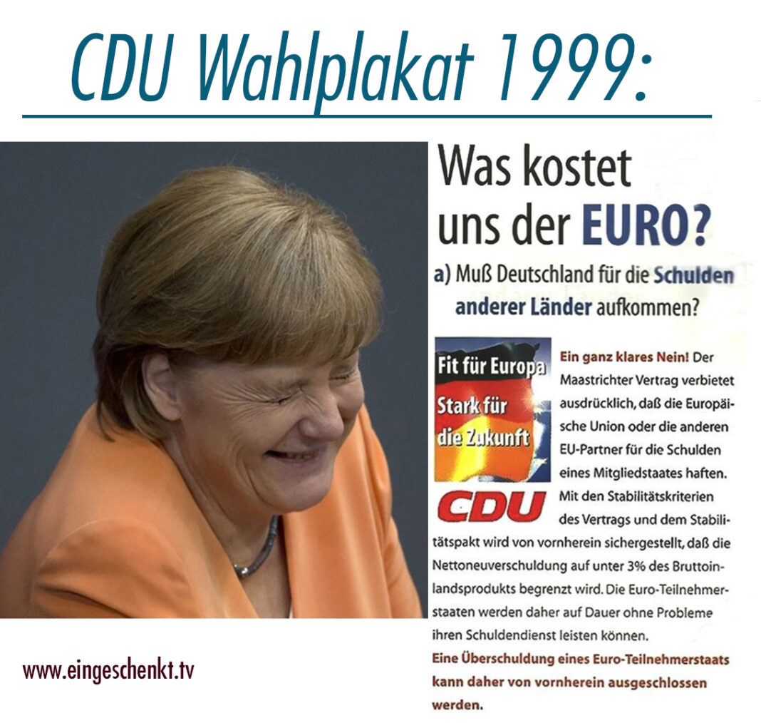 CDU Wahlplakat von 1999 | Angela Merkel