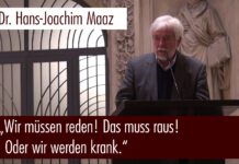 Dr. Hans-Joachim Maaz auf der 3. Bürgerversammlung in der Kreuzkirche in Dresden