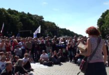 Friedensfahrt Berlin – Moskau, Tag 01: Auftaktkundgebung in Berlin (07.08.2016)