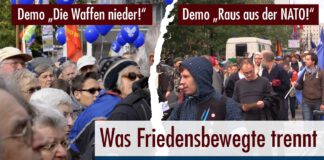 Zwei Demos am selben Ort zur selben Zeit – Was Friedensbewegte trennt