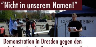 „Nicht in unserem Namen!“ – Demo in Dresden gegen den Stellvertreterkrieg in Syrien (09.04.2017)