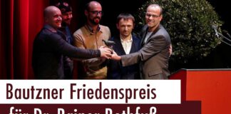 Dr. Rainer Rothfuß erhält Bautzner Friedenspreis 2018