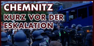 Chemnitz zwischen friedlicher Demonstration und Ausschreitungen.