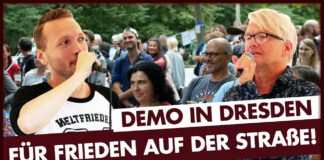 Friedensdemo: Hermann Ploppa, Kilez More, Morgaine und Äon in Dresden #mehrdennje