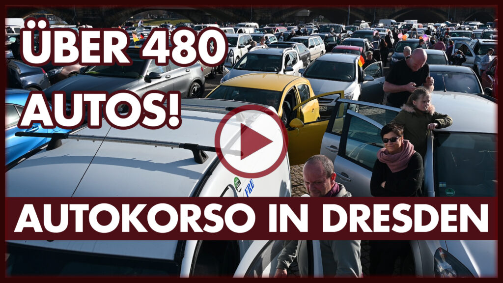 Autokorso in Dresden gegen Corona-Maßnahmen