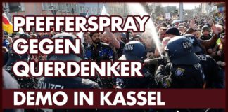 Kassel: Pfefferspray und Wasserwerfer Demo in Kassel - Wasserwerfer und Pfefferspray