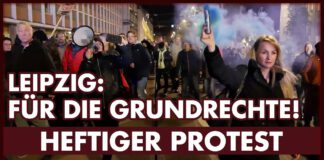 Leipzig: Für die Grundrechte – Pfefferspray und Polizei. Protest in Leipzig gegen Coronamaßnahmen