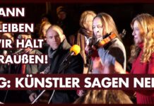 Mahnwache für freie Kunst in Bautzen